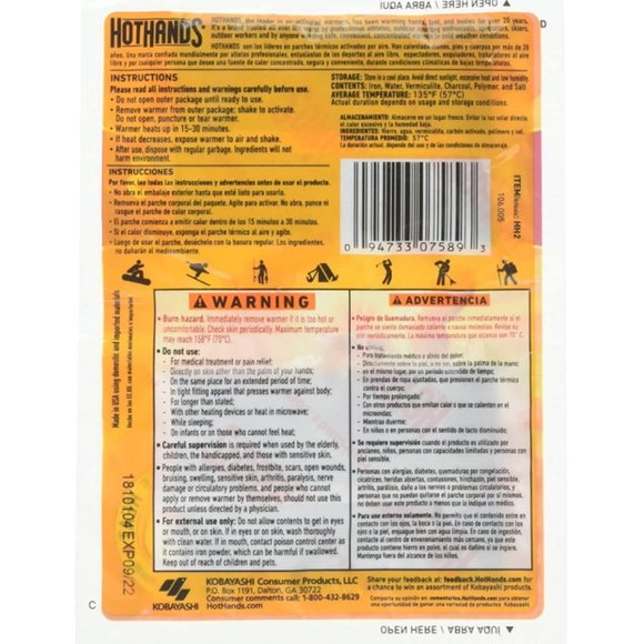 5 - 2 Packs HotHands Hand Warmers -NEW - Picture 2 of 2
